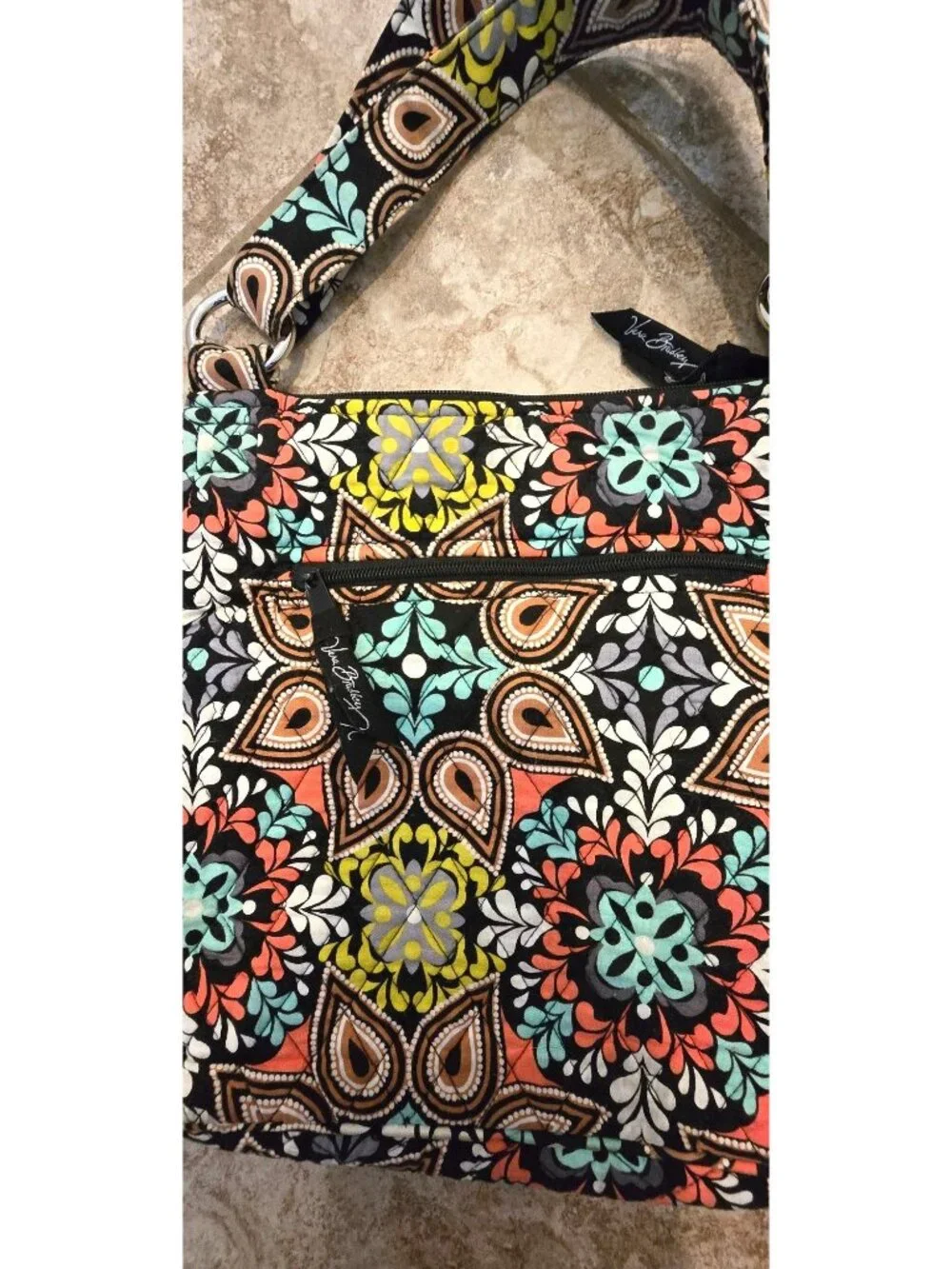 Vera Bradley SIERRA Floral Quilted Crossbody Bag Adjustable Strap - Picture 12 of 15